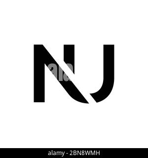 Initial Letter NU Logo Design Vector Template. Creative Abstract NU Letter Logo Design Stock Vector