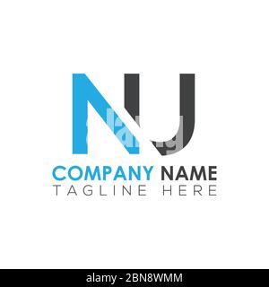 Initial Letter NU Logo Design Vector Template. Creative Abstract NU Letter Logo Design Stock Vector