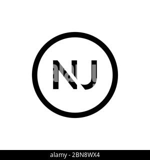 Initial Letter NU Logo Design Vector Template. Creative Abstract NU Letter Logo Design Stock Vector