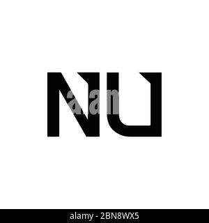 Initial Letter NU Logo Design Vector Template. Creative Abstract NU Letter Logo Design Stock Vector