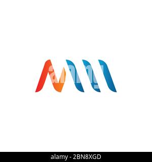 Initial Letter NW, NM , MW, MM Logo Design Vector Template. Creative Abstract NW, NM , MW, MM Letter Logo Design Stock Vector