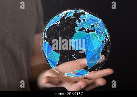 A internet security and data protection concept Stock Photo