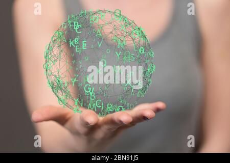 A computering cloud computing and files Stock Photo