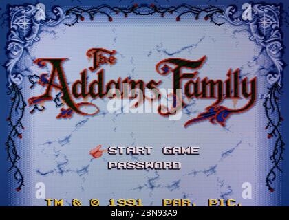 The Addams Family - SNES Super Nintendo - Editorial use only