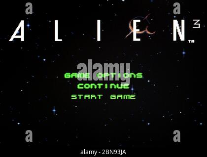 Alien 3 - SNES Super Nintendo  - Editorial use only Stock Photo