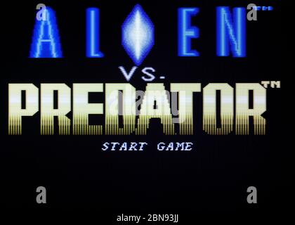 Alien vs Predator - SNES Super Nintendo  - Editorial use only Stock Photo