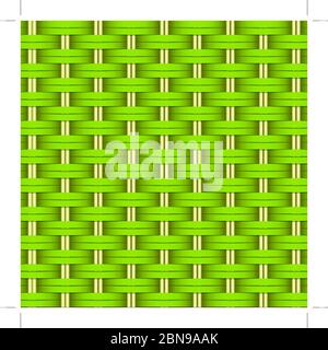 Simple woven wicker texture. Light brown background. Imitation rattan or willow weaving. Stock Vector