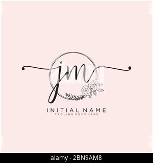 MM Beauty vector initial logo art, handwriting logo of initial signature,  wedding, fashion, jewerly, boutique, floral and botanical with creative  template for any company or business. 20387776 Vector Art at Vecteezy