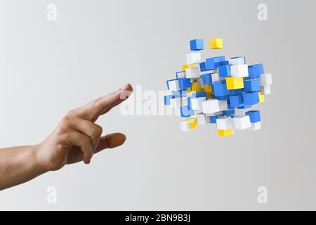 A computering cloud computing and files Stock Photo