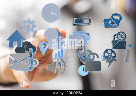 A computering cloud computing and files Stock Photo