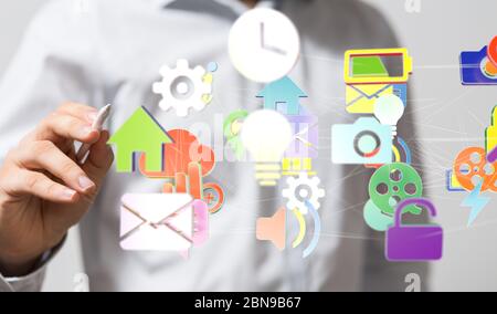 A computering cloud computing and files Stock Photo