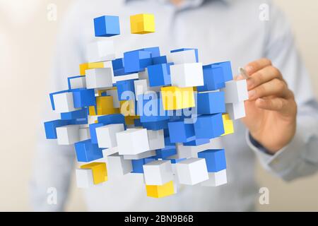 A computering cloud computing and files Stock Photo