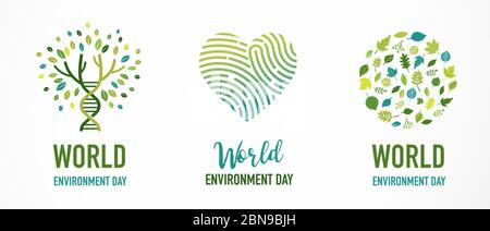 World Environment day, go green concept design series. Vector illustration Stock Vector