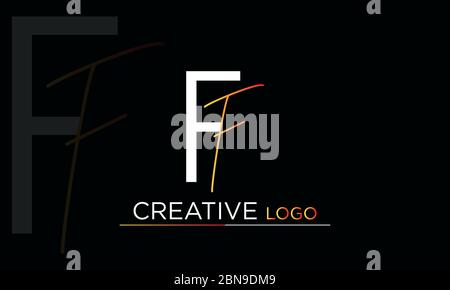 Modern unique creative alphabet letter F logo design, Minimalist F monogram initial based vector icon. Stock Vector