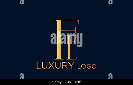 Alphabet letter icon logo FE Stock Vector