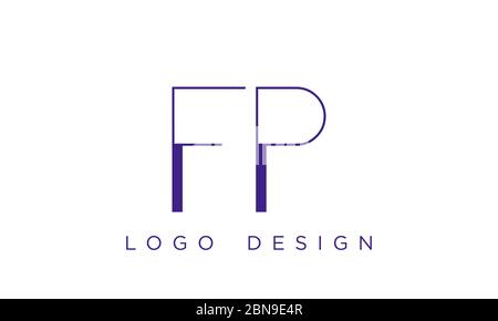 Initial letter logo FP, PF, logo template Stock Vector