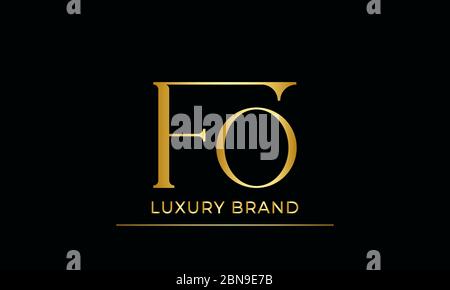 fo/of Initial abstract company Logo Design with negative space. company logo template vector Stock Vector
