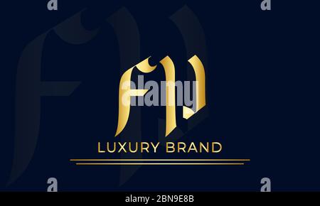 Initial letter logo FP, PF, logo template Stock Vector