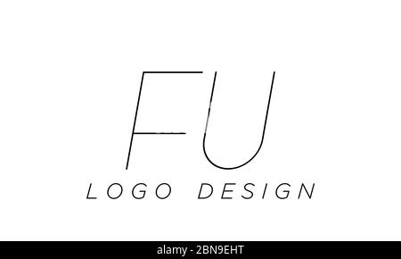 FU or UF letter logo. Unique attractive creative modern initial FU UF F U initial based letter icon logo Stock Vector