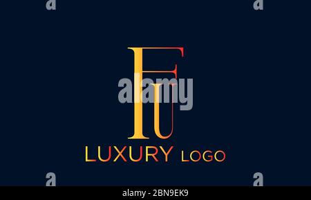 FU or UF letter logo. Unique attractive creative modern initial FU UF F U initial based letter icon logo Stock Vector
