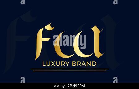 FW Letter Logo Design Template Vector Stock Vector