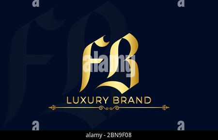 Creative Innovative Initial BF logo and FB logo. B Letter Minimal luxury Monogram. F Professional initial design. Premium Business typeface. Alphabet Stock Vector