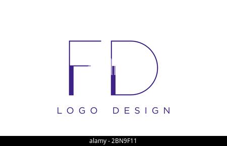FD logo design template vector illustration Stock Vector