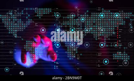 A Global network and data exchanges over the world Stock Photo - Alamy