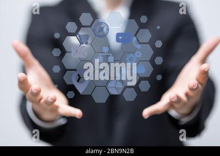 A Protect Cloud Information Data Concept. Stock Photo
