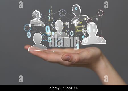 A conceptual image with social connection Stock Photo