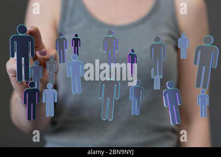 A conceptual image with social connection Stock Photo