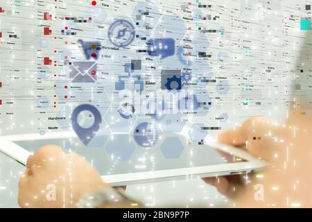 A Internet broadband and multimedia streaming entertainment Stock Photo