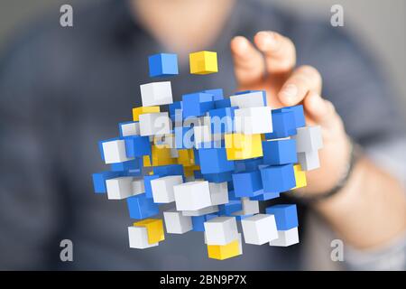 A computering cloud computing and files Stock Photo