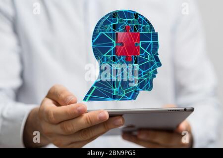 Frame of Mind series. Composition of human face Stock Photo
