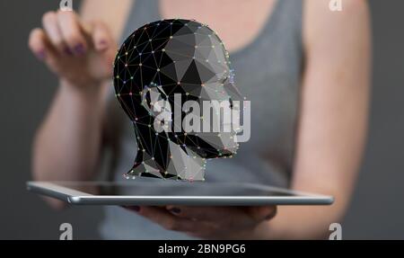 A Frame of Mind series. Composition of human face Stock Photo