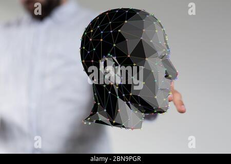 A Frame of Mind series. Composition of human face Stock Photo