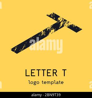 The logo template using the letter T.  Stock Vector