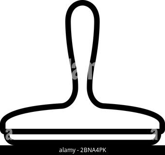 rounded squeegee icon vector outline illustration Stock Vector Image ...