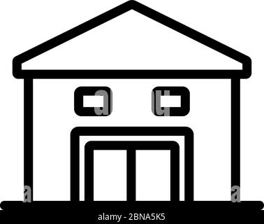 triangular roof shed icon vector outline illustration Stock Vector ...