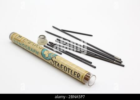Staedtler leads case, isolated on a white background Stock Photo