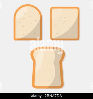 group of breads isolated for food concept. vector illustration. Stock Vector