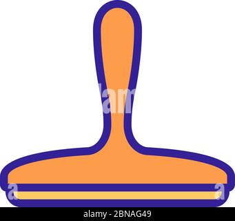 rounded squeegee icon vector outline illustration Stock Vector Image ...