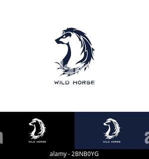 This is a picture of an abstract horse facing left. This picture is good for t-shirt designs. Stock Vector