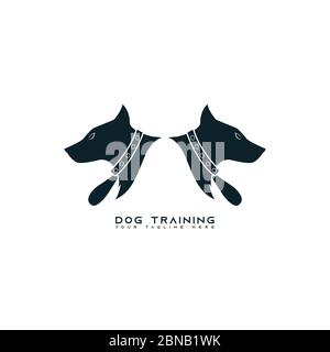 This is a picture of a dog's head wearing a leash around his neck. Stock Vector