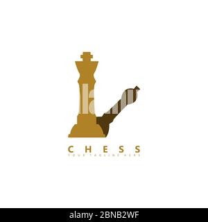 This is a picture of three chess pieces. This logo is suitable for use as a chess sports competition logo. Stock Vector