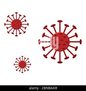Simple science vector illustration of virus. Design for news, brochure, poster etc. Stock Vector