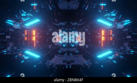 Illustration of a futuristic background with colourful neon lights ...