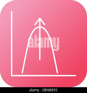 Beautiful Bell shaped graph line Vector Icon Stock Vector Image & Art ...