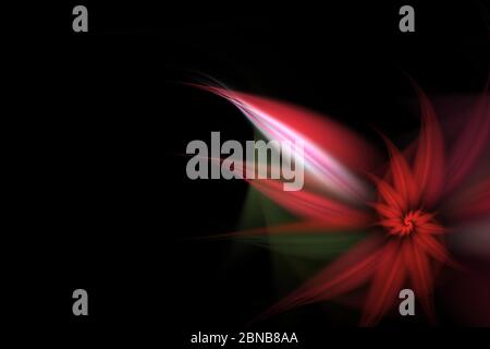 red abstract flower Stock Vector