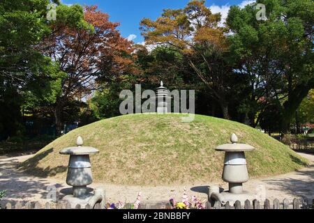 Atomic Bomb Memorial Mound in Hiroshima Peace Memorial Park, Japan Stock Photo